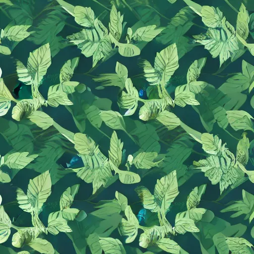 Image similar to fabric pattern of leaves