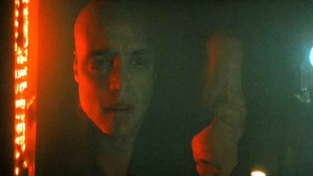 Prompt: movie still of a cyborg, cinematic composition, cinematic light, by david lynch and gaspar noe