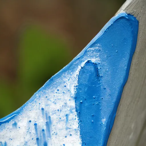 Prompt: dripping electrical blue paint across the shape of a female