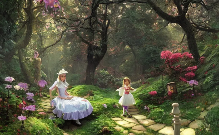 Image similar to alice in the wonderland by peder mørk mønsted and daniel f. gerhartz