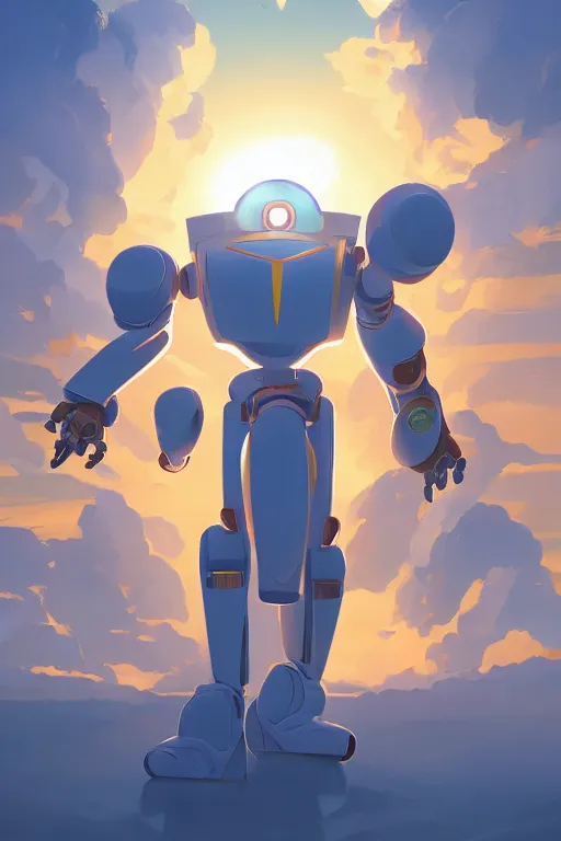 Image similar to metabots medabots medarotto medarot robot minimalist comics, behance hd by jesper ejsing, by rhads, makoto shinkai and lois van baarle, ilya kuvshinov, rossdraws global illumination ray tracing hdr radiating a glowing aura