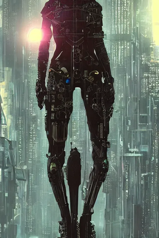 Prompt: t pose, cyberpunk, female character, beautiful head, nice legs, concept art, artstation, intricate details, dramatic lighting