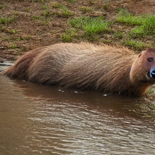 Prompt: capybara in bored ape's style