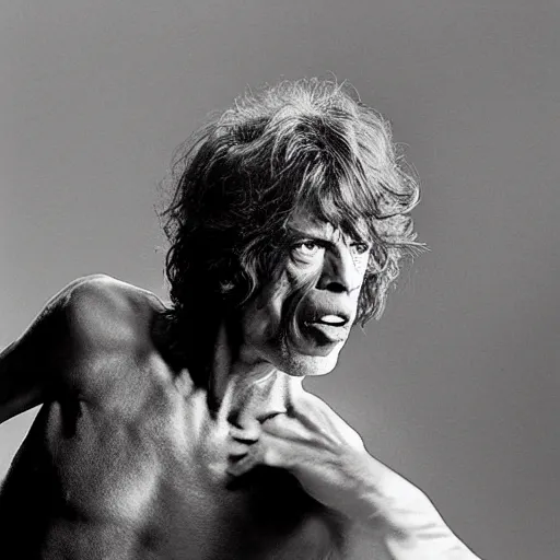 Image similar to a 6 0's live action tv show sci - fi portrait of mick jagger as a giant kaiju monster, hyper realistic