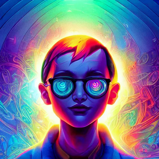 Image similar to skill magic geek inside matrix deepdream radiating a glowing aura stuff loot legends stylized digital illustration video game icon artstation lois van baarle, ilya kuvshinov, rossdraws,