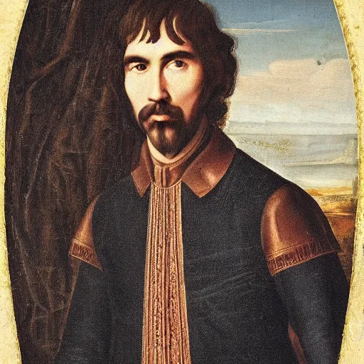 Image similar to renaissance era portrait of george harrison