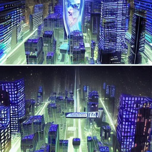 Image similar to a futuristic city is a place where technology has advanced to a point where people have access to everything they need. there are no longer any natural boundaries between humans and machines. people live their lives in virtual reality, and interact with each other via holograms. ultrarealistic 1 5 0 mpx