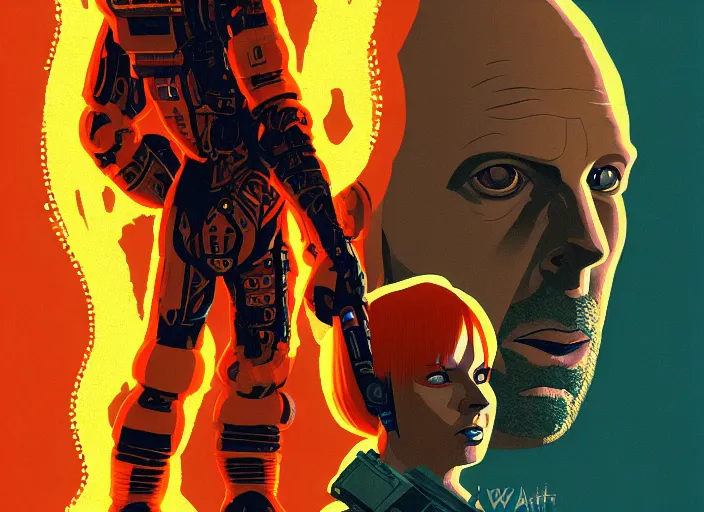 Prompt: matt walsh in the fifth element, far future, highly detailed, trending on artstation, intricate, cinematic composition, by rutkowski