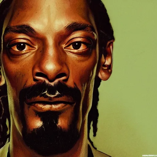 Image similar to a portrait of snoop dogg, cinematic, volumetric lighting, f 8 aperture, cinematic eastman 5 3 8 4 film, photorealistic by greg rutkowski, by stanley artgerm, by alphonse mucha