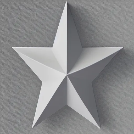 Image similar to a star in front of a white background, hyperrealistic, unreal engine, 4 k