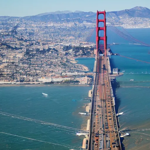 Image similar to view of Los Angeles from the Golden Gate bridge