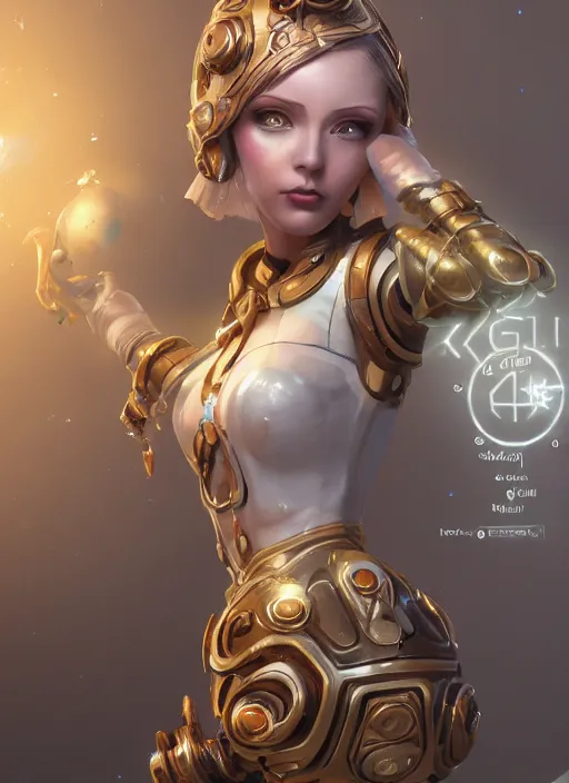 Image similar to orianna, from league of legends, au naturel, hyper detailed, metal skin, digital art, trending in artstation, cinematic lighting, studio quality, smooth render, unreal engine 5 rendered, octane rendered, art style by klimt and nixeu and ian sprigger and wlop and krenz cushart