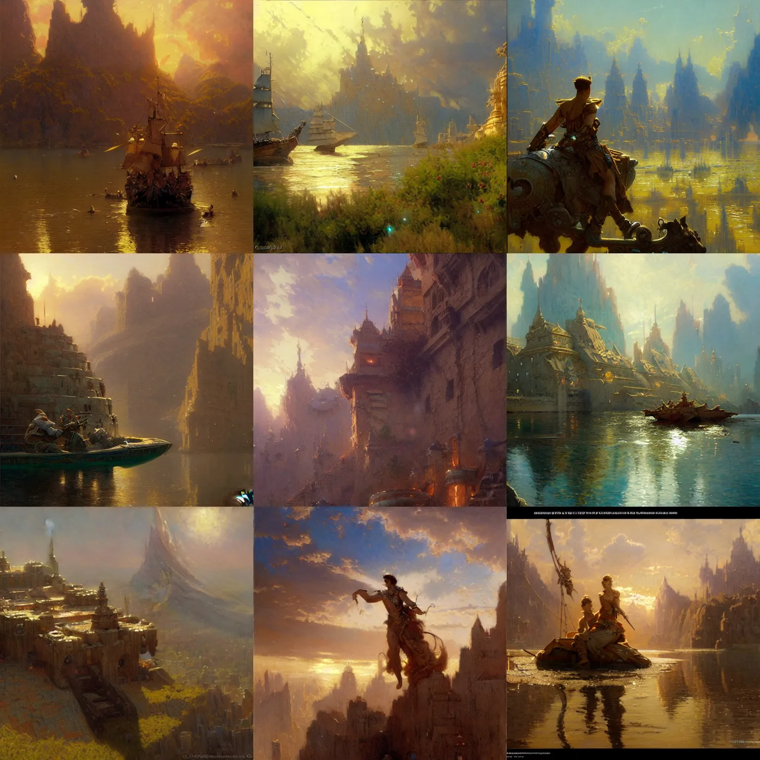 Prompt: floating fortress background, highly detailed painting by gaston bussiere, craig mullins, j. c. leyendecker 8 k