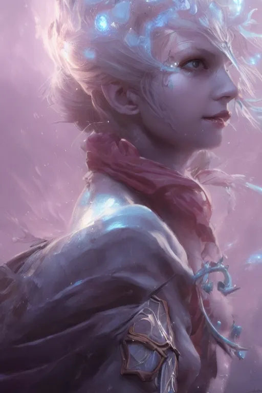 Image similar to face closeup beautiful girl necromancer casting magic spell, angel, 3 d render, hyper realistic detailed portrait, magic storm, thunder, ruan jia, wlop. scifi, fantasy, magic the gathering, hyper detailed, octane render, concept art, peter mohrbacher