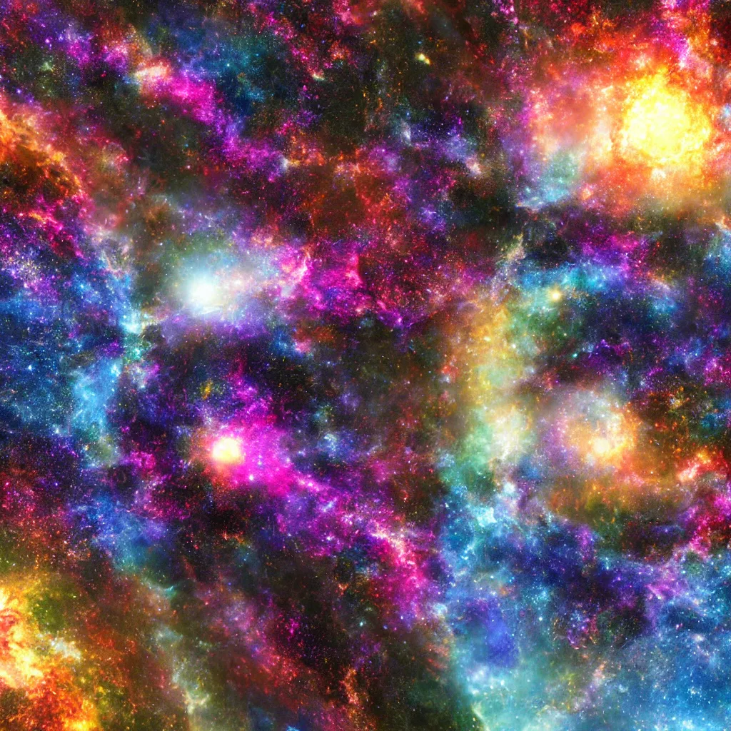 Image similar to a colourful galaxy inside a marble, Realistic, unreal engine, realistic fantasy, 3d render