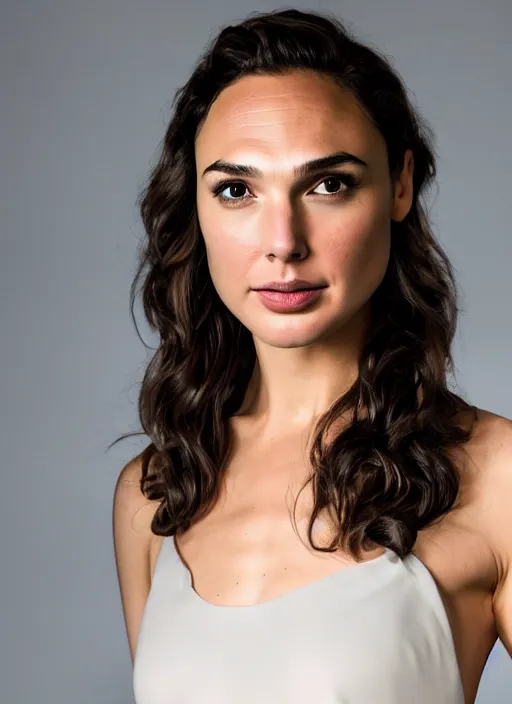 Prompt: portrait of gal gadot as james bond, by charlotte grimm, natural light, detailed face, beautiful features, symmetrical, canon eos c 3 0 0, ƒ 1. 8, 3 5 mm, 8 k, medium - format print, half body shot