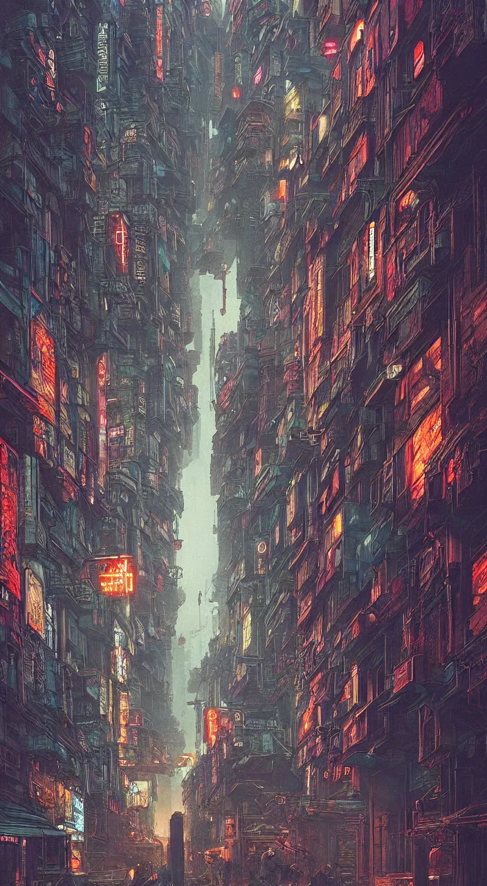 Prompt: cyberpunk city streets with renaissance architecture, cinematic neon lighting, hyper detailed, hyper realistic, in the style of beksinski