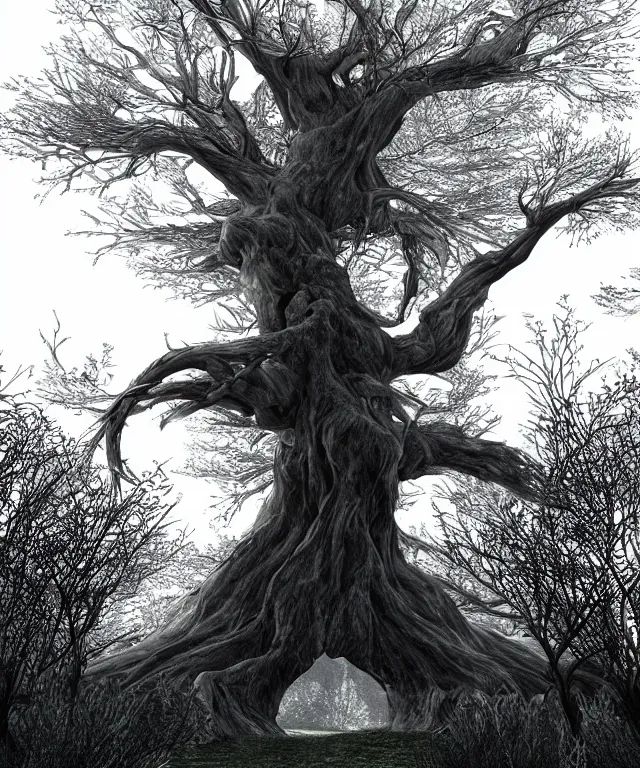Prompt: monster tree, ray tracing effects, rtx on, award winning photograph, realistic, by jim lee, photorealism, advanced graphics, magnum opus
