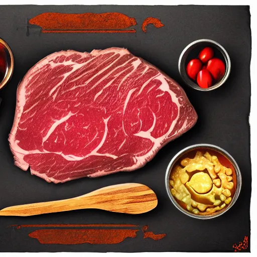 Image similar to highly detailed schematic of steak, da vinci