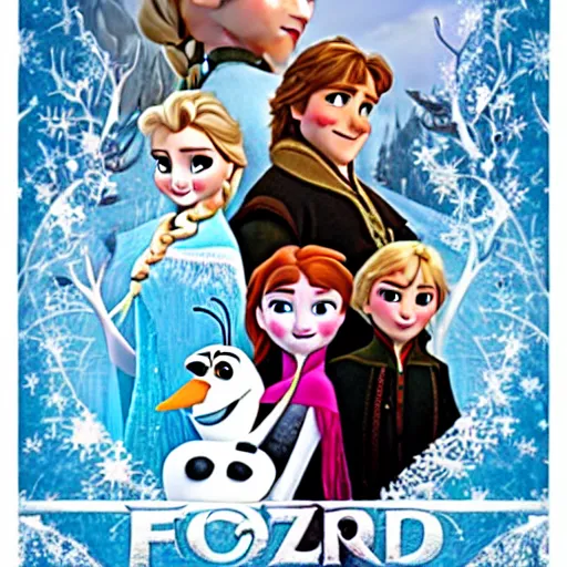 Image similar to a poster for Frozen featuring rabbits
