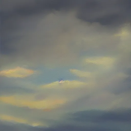 Prompt: “small town cloudy sky realistic panting”