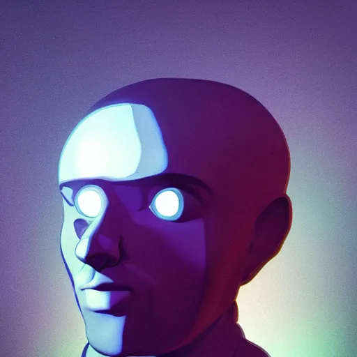 Prompt: A character by Beeple