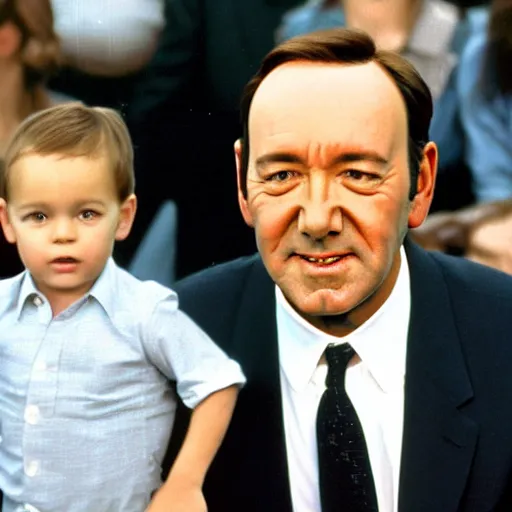 Image similar to toddler kevin spacey cannot be trusted