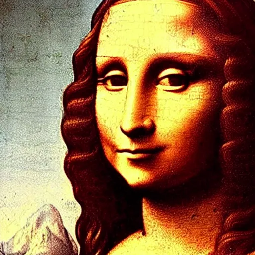 Image similar to leonardo da vinci ´ s gioconda with cat face