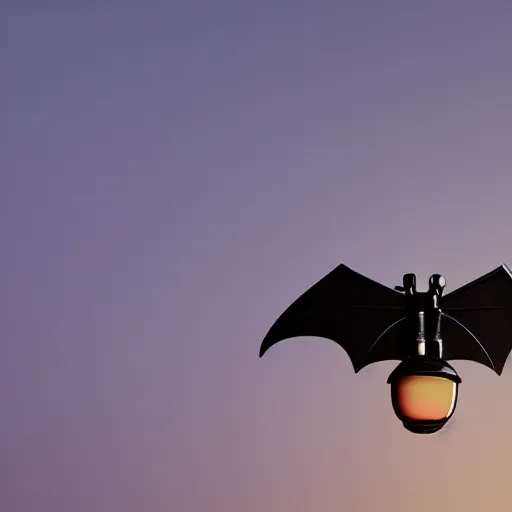 Prompt: a bat under a street light, realistic, award winning, detailed, 8k, studio lighting, HD, hyper realistic,