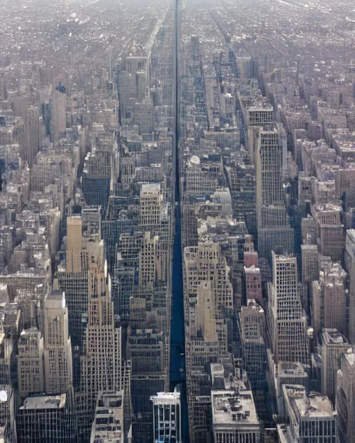 Image similar to a high definition photograph of the Moon inside the Empire State Building