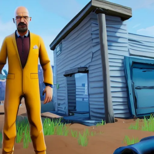 Image similar to walter white in fortnite