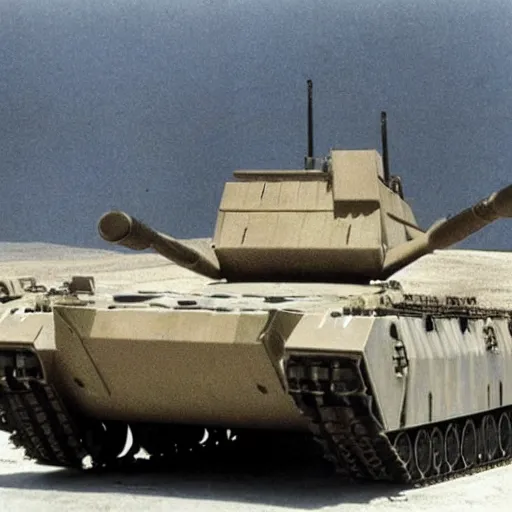 Prompt: armored tank mounted with AGM-88 missiles