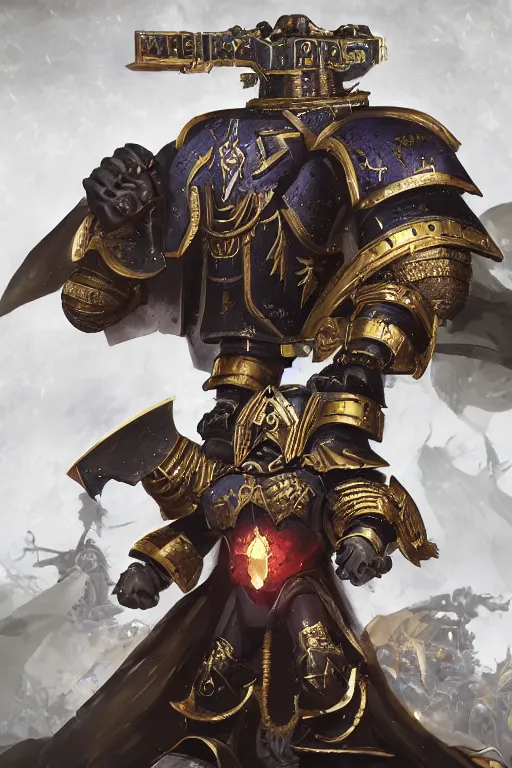 Image similar to queen portrait heros warhammer 4 0 k horus heresy fanart - the primarchs emperor by johannes helgeson animated with vfx concept artist & illustrator global illumination ray tracing hdr fanart arstation zbrush central hardmesh 8 k octane renderer comics stylized