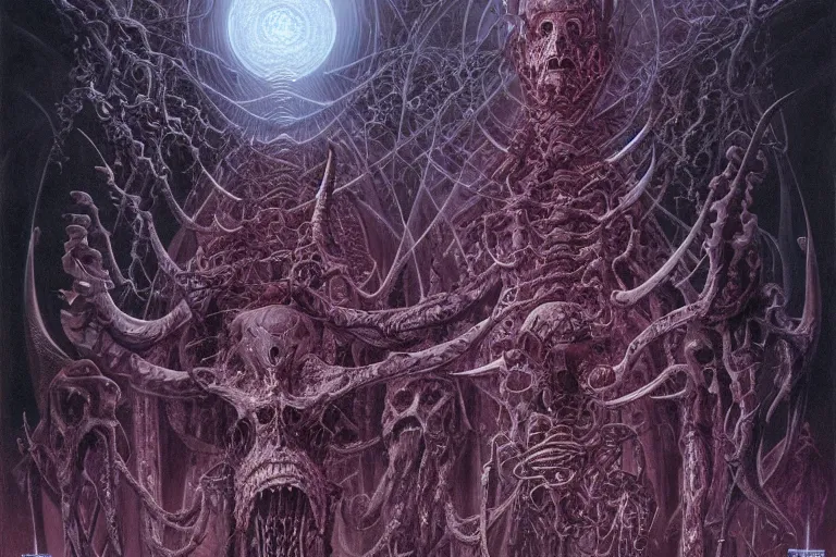 Prompt: that is not dead which can eternal lie and with strange aeons even death may die, intricate, ultra high definition, ultra detailed, symmetry, sci - fi, dark fantasy, by wayne barlowe