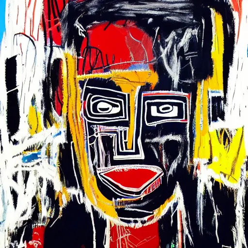 Image similar to A extremely highly detailed majestic hi-res beautiful immaculate head and shoulders award winning painting masterpiece of a strong black african man by Jean-Michel Basquiat, 8k, high textures, hyper sharp, insanely detailed and intricate, super detailed, 8k HDR high quality