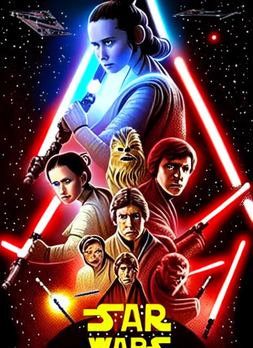 Image similar to a star wars movie poster by olly moss