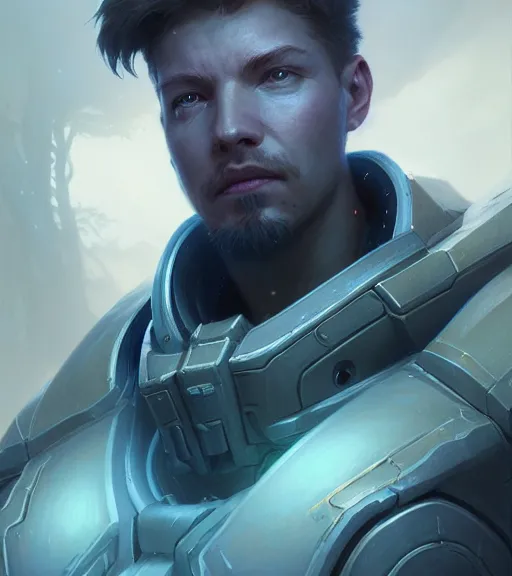 Prompt: Highly detailed portrait of Raynor from StarCraft 2, Stephen Bliss, unreal engine, fantasy art by Greg Rutkowski, Loish, Rhads, ferdinand knab, Makoto Shinkai and Lois van baarle, ilya kuvshinov, rossdraws, Tom Bagshaw, global illumination, radiant light, detailed and intricate environment