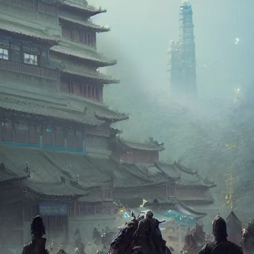 Image similar to Concept art, Beijing, 8k, james gurney, greg rutkowski, john howe, artstation