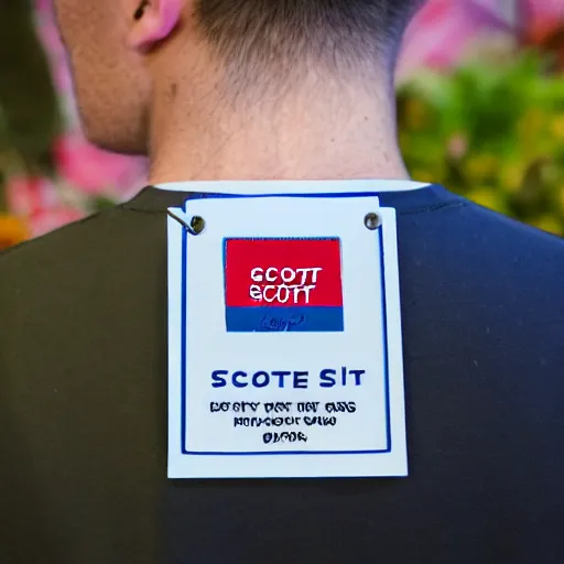 Image similar to SCOTT NAME TAG