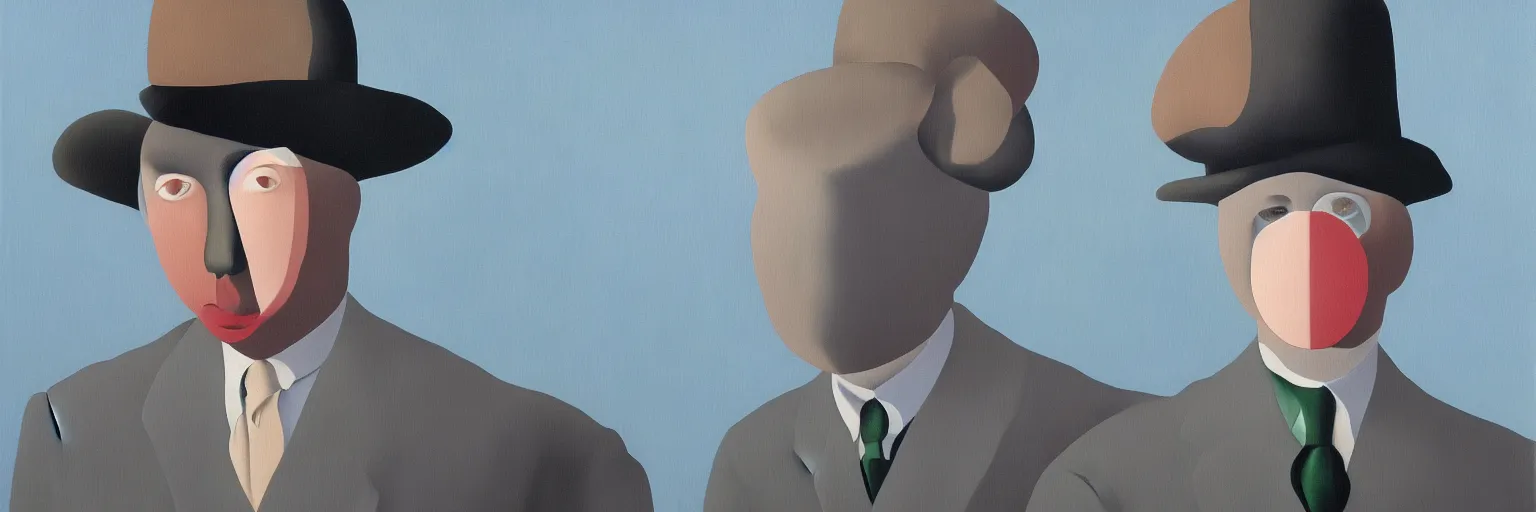 Prompt: computer painting magritte