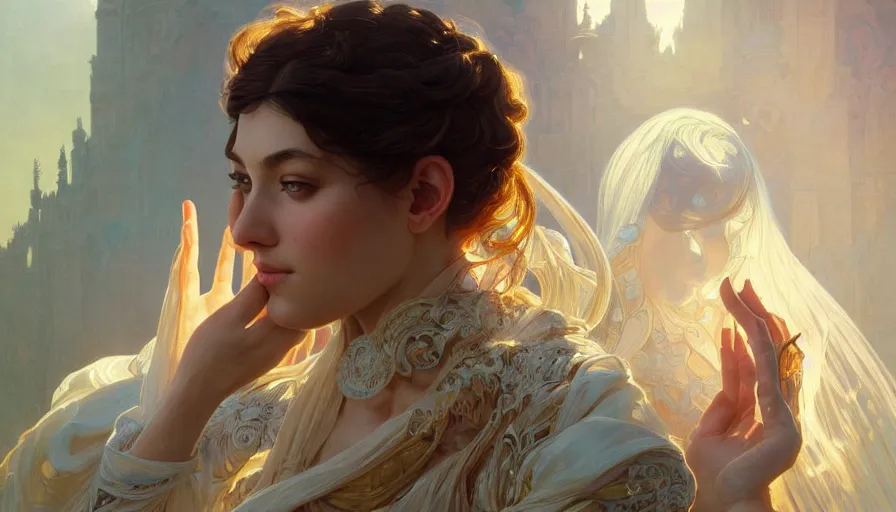 Prompt: perfectly-centered-Portrait of the most beautiful people on the planet, intricate, highly detailed, digital painting, artstation, concept art, smooth, sharp focus, illustration, Unreal Engine 5, 8K, art by artgerm and greg rutkowski and alphonse mucha