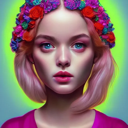 Image similar to a portrait of an beautiful young women, bright colors highly detailed, ultra realistic digital painting, artstation, concept art, pop, smooth, sharp focus, illustration, art by mark ryden 3 d 8 k ultra detailed