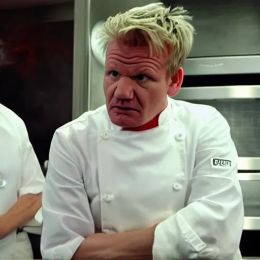 Image similar to Gordon Ramsay shouts at Walter White, 4k image