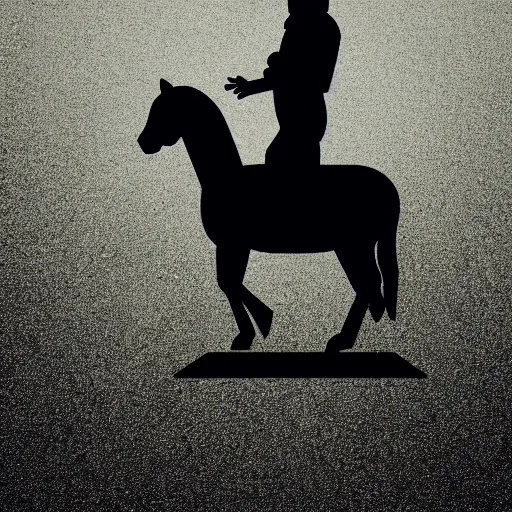 Image similar to an astronaut standing on the ground and a small trippy aggressive centaur standing on that poor little human standing on all fours astronaut, trying to ride it, the minimalistic lonely horse is on his shoulders, minimalist style, 3 d render, isometry