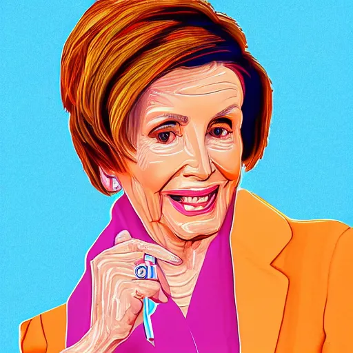 Image similar to Nancy Pelosi but she’s a pretzel instead of a person, digital art