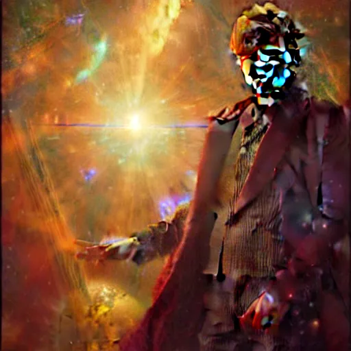 Image similar to david bowie as doctor who, radiant light, caustics, heroic, bright iridescent light, by gaston bussiere, bayard wu, greg rutkowski, maxim verehin