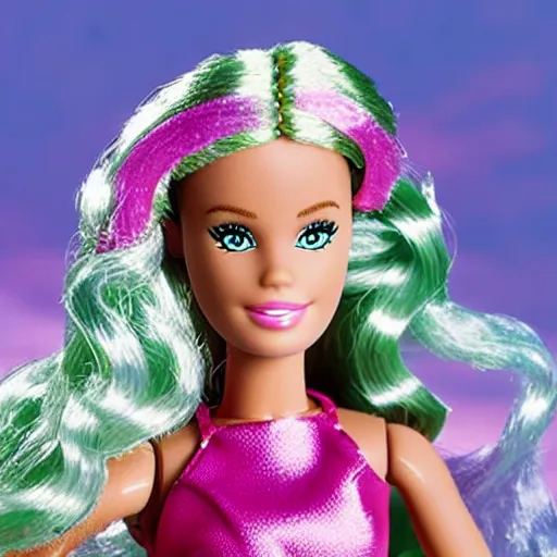 Prompt: barbie as medusa