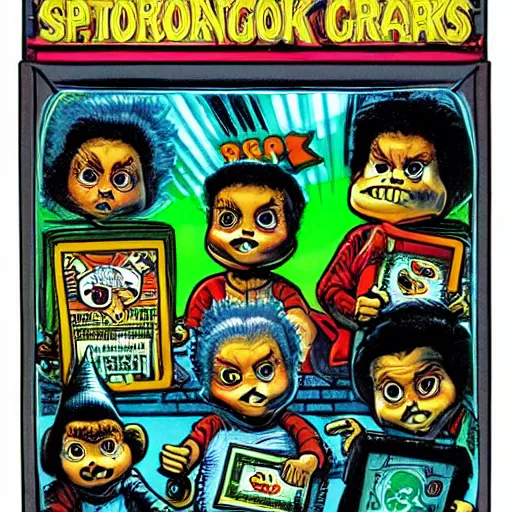 Image similar to a Garbage Pail Kids card Art Spiegelman art