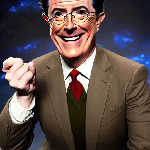 Image similar to stephen colbert as part of the fellowship of the ring