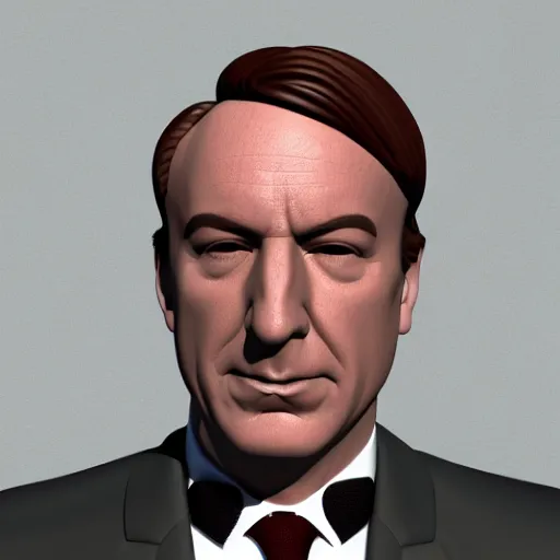 Prompt: Saul Goodman, 3D head, Blender screenshot